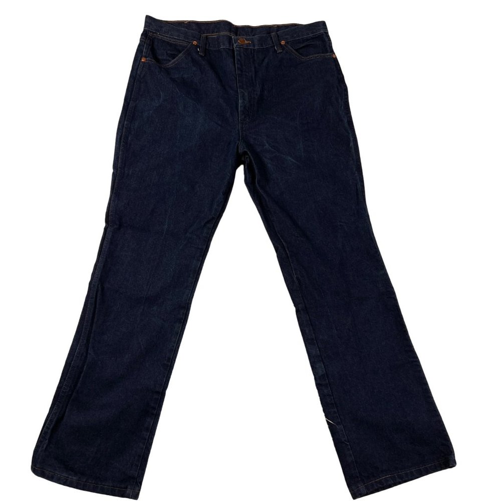WRANGLER Jeans Men's 5-Pocket Denim Straight Leg Cotton Pants Blue 40/32